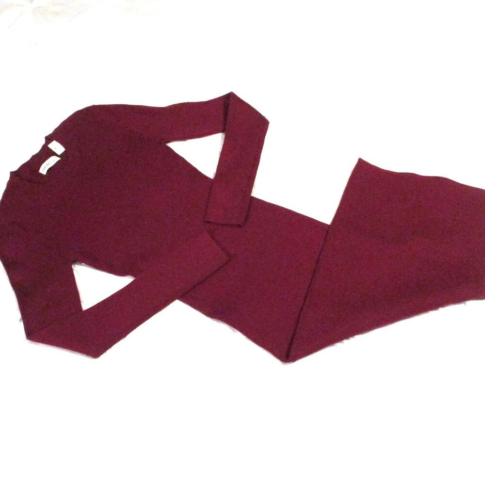 DARK PINK/BURGUNDY MAXI KNIT DRESS – NWT – SZ S